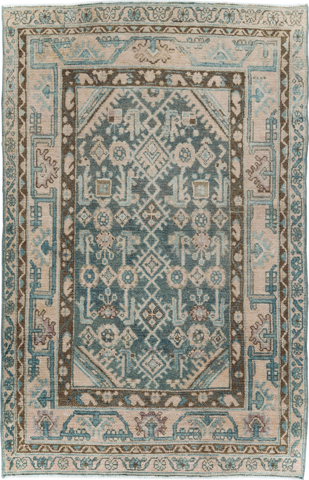 Vintage Persian Malayer Rug, No.30008 - Staging