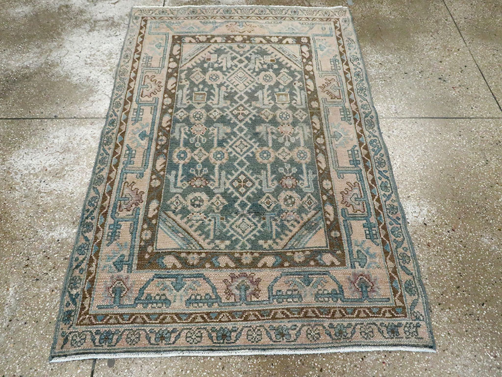 Vintage Persian Malayer Rug, No.30008 - Staging