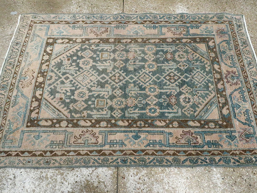 Vintage Persian Malayer Rug, No.30008 - Staging