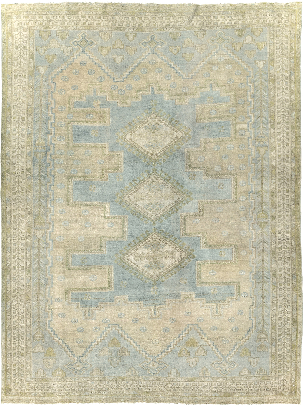 Vintage Persian Afshar Tribal Accent Rug, No.30009 - Staging