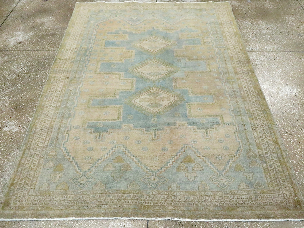 Vintage Persian Afshar Tribal Accent Rug, No.30009 - Staging