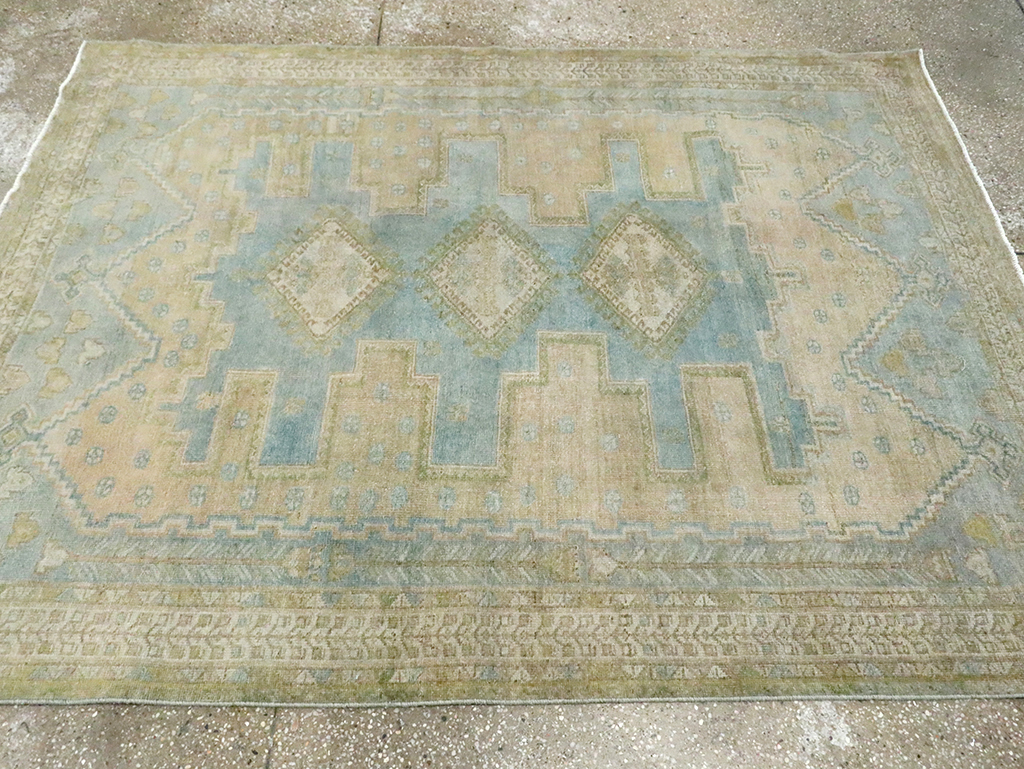 Vintage Persian Afshar Tribal Accent Rug, No.30009 - Staging