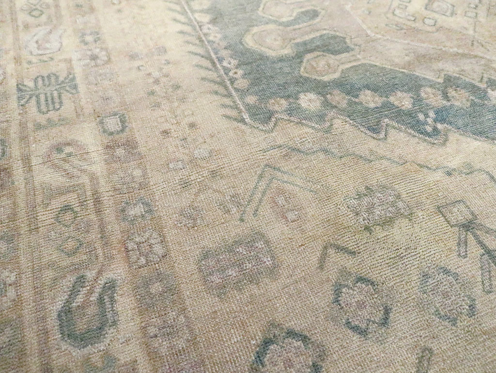 Vintage Persian Shiraz Square Accent Rug, No.30012 - Staging