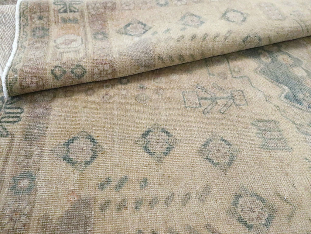 Vintage Persian Shiraz Square Accent Rug, No.30012 - Staging