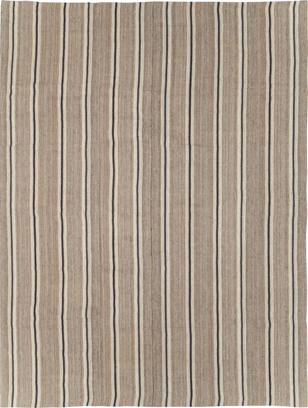 Modern Persian Flatweave Kilim Room Size Carpet, No.30025 - Staging