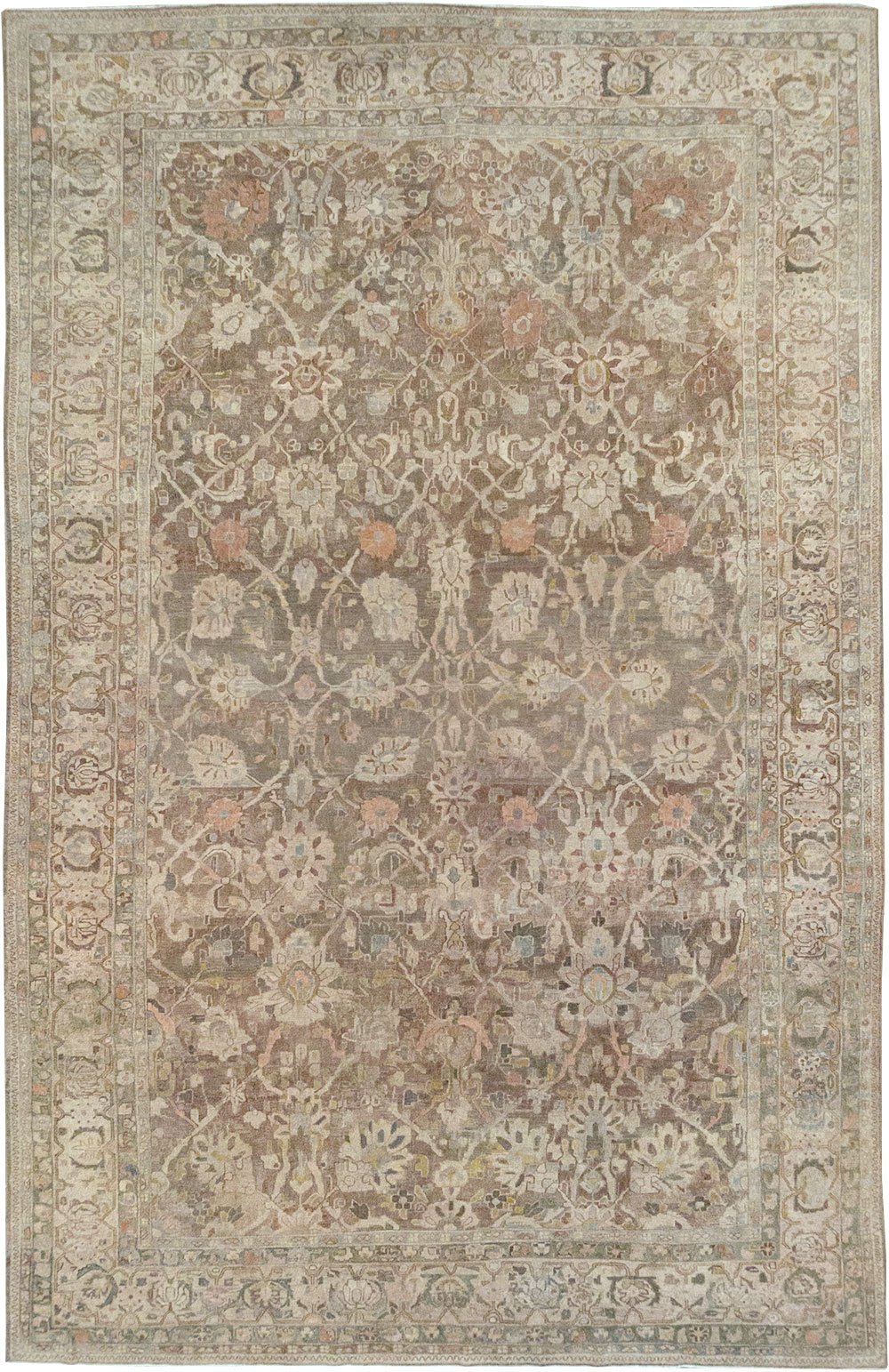Antique Persian Mahal Large Carpet, No.30037 - Staging