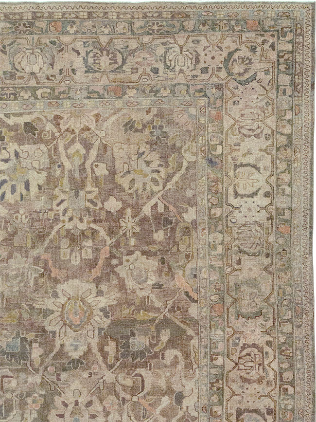 Antique Persian Mahal Large Carpet, No.30037 - Staging