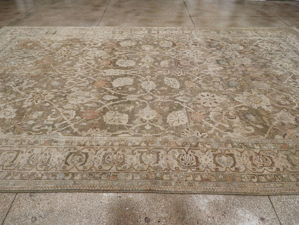 Antique Persian Mahal Large Carpet, No.30037 - Staging