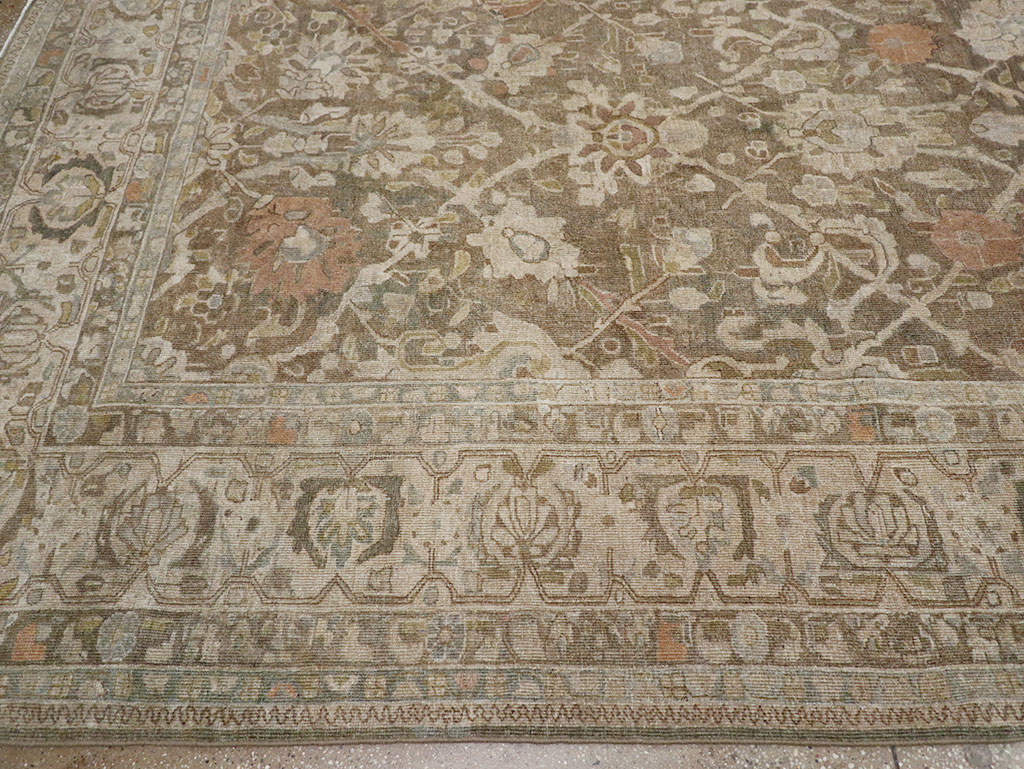 Antique Persian Mahal Large Carpet, No.30037 - Staging