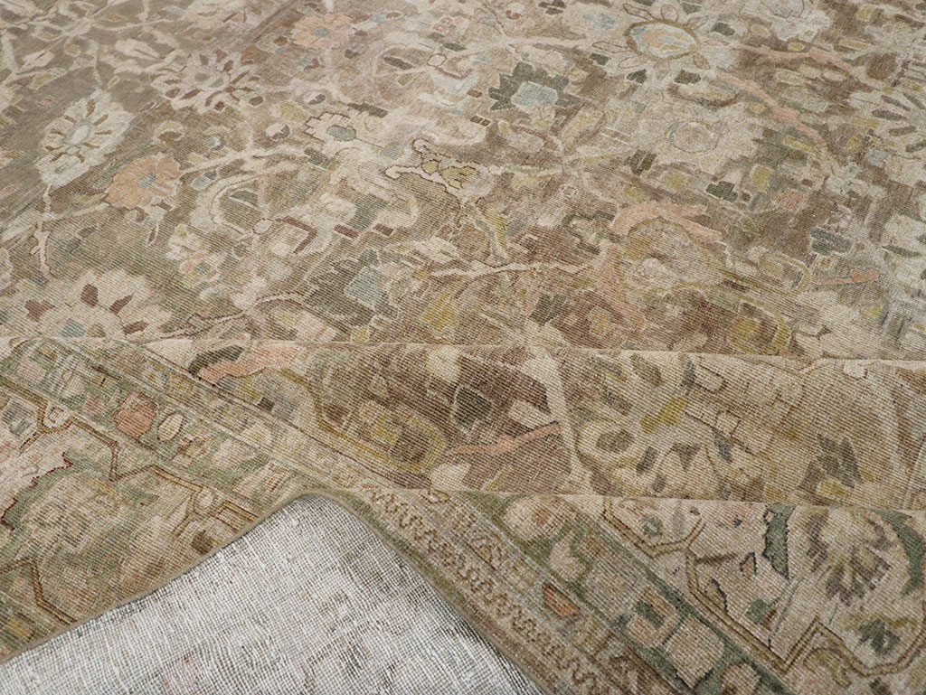 Antique Persian Mahal Large Carpet, No.30037 - Staging