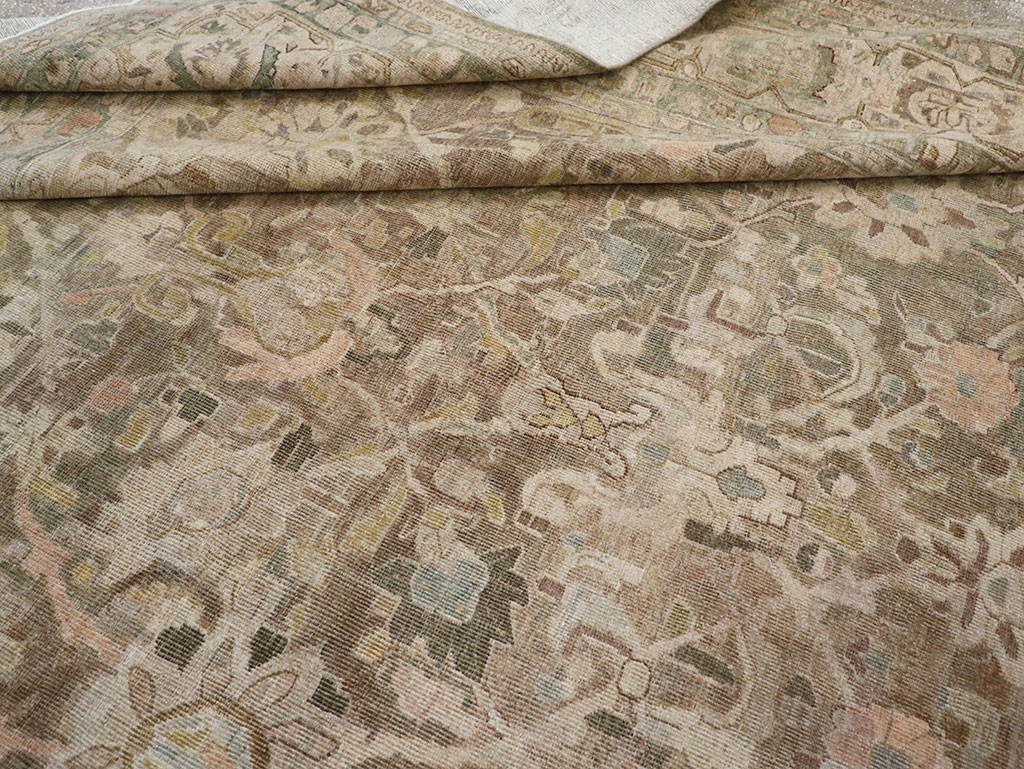 Antique Persian Mahal Large Carpet, No.30037 - Staging