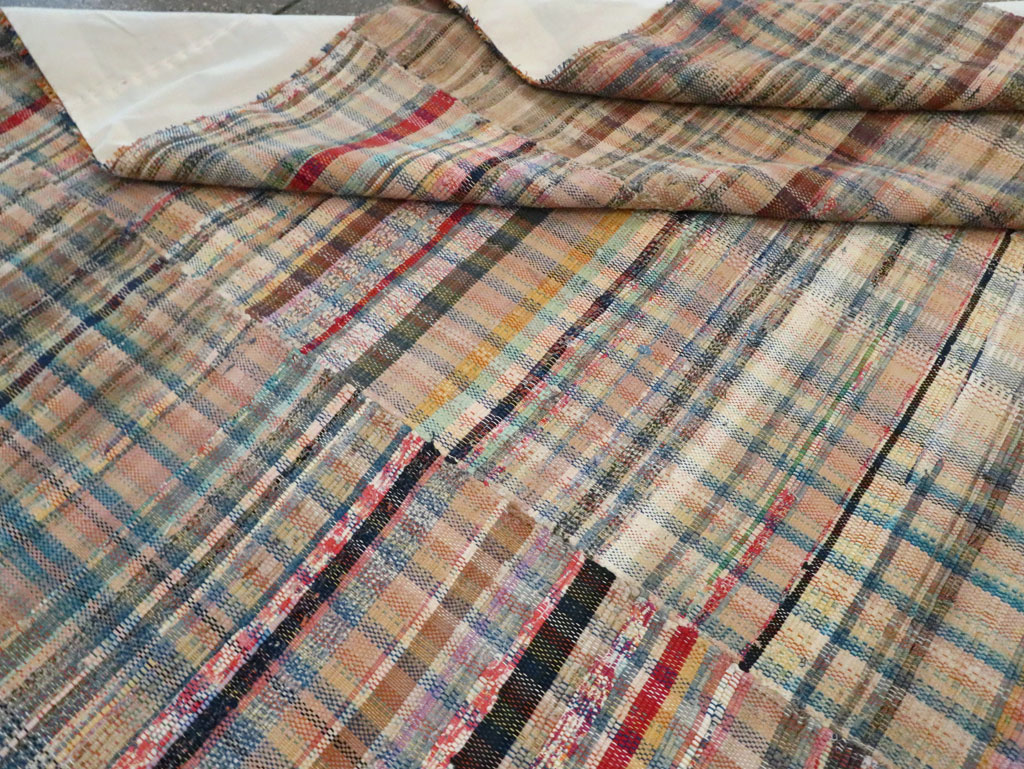 Vintage American Rag Rug, No.30039 - Staging