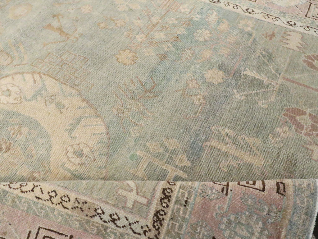 Antique East Turkestan Khotan Accent Rug, No.30043 - Staging