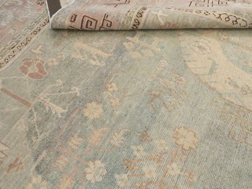 Antique East Turkestan Khotan Accent Rug, No.30043 - Staging