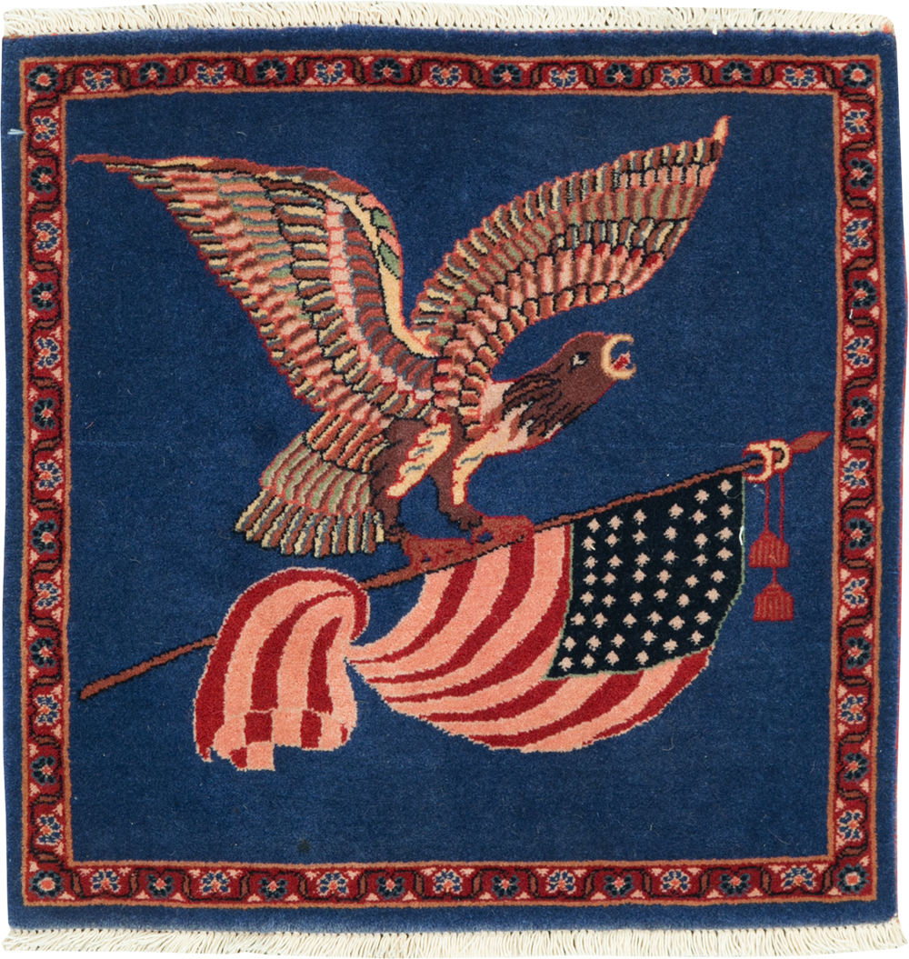 Modern Persian Kashan Pictorial Rug (Pair: 1 of 2), No.30044 - Staging