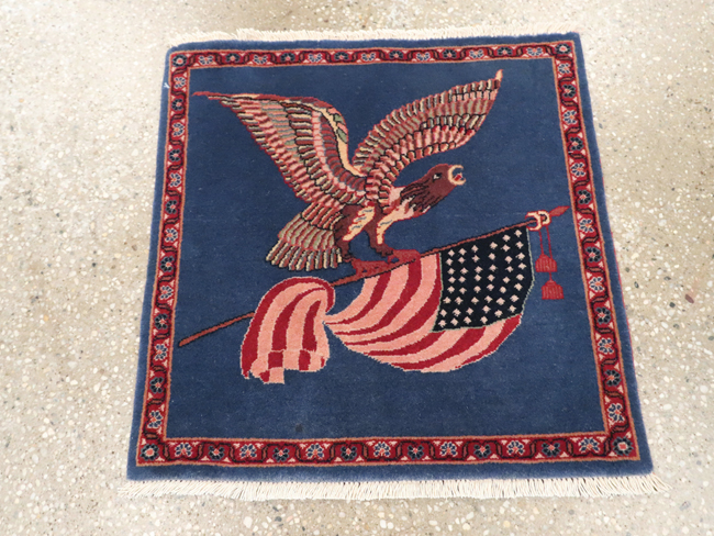 Modern Persian Kashan Pictorial Rug (Pair: 1 of 2), No.30044 - Staging