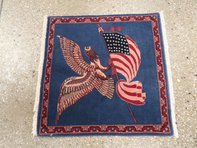 Modern Persian Kashan Pictorial Rug (Pair: 1 of 2), No.30044 - Staging