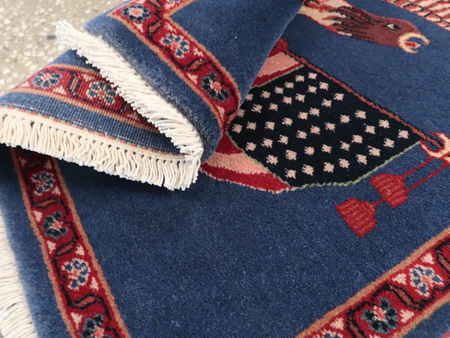 Modern Persian Kashan Pictorial Rug (Pair: 1 of 2), No.30044 - Staging