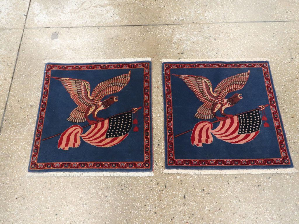 Modern Persian Kashan Pictorial Rug (Pair: 1 of 2), No.30044 - Staging