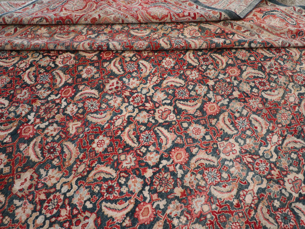 Antique Persian Mahal Room Size Carpet, No.30045 - Staging