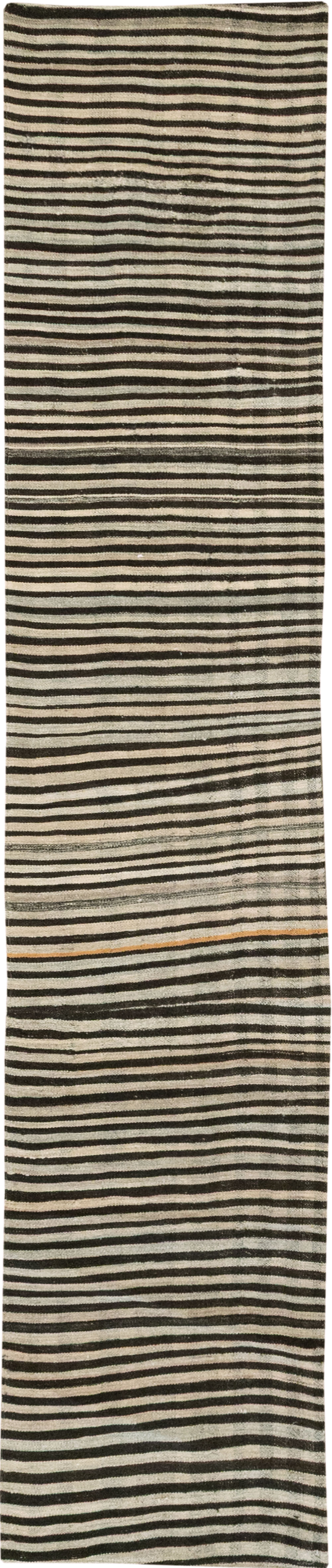 Vintage Persian Flatweave Kilim Runner, No.30046 - Staging