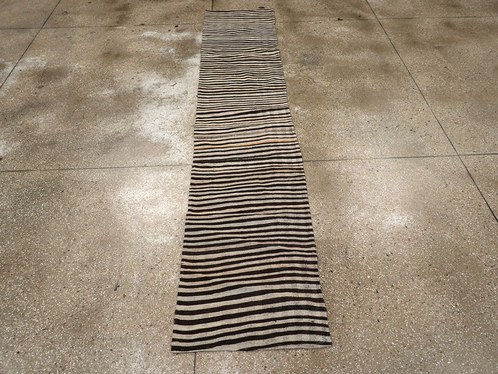 Vintage Persian Flatweave Kilim Runner, No.30046 - Staging