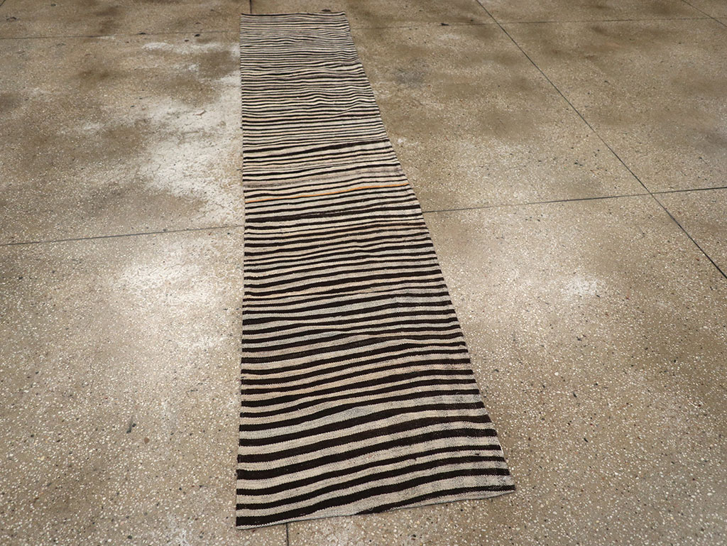 Vintage Persian Flatweave Kilim Runner, No.30046 - Staging