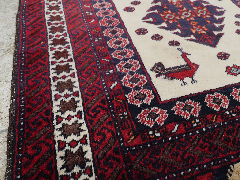 Vintage Persian Pictorial Baluch Rug, No.30055 - Staging