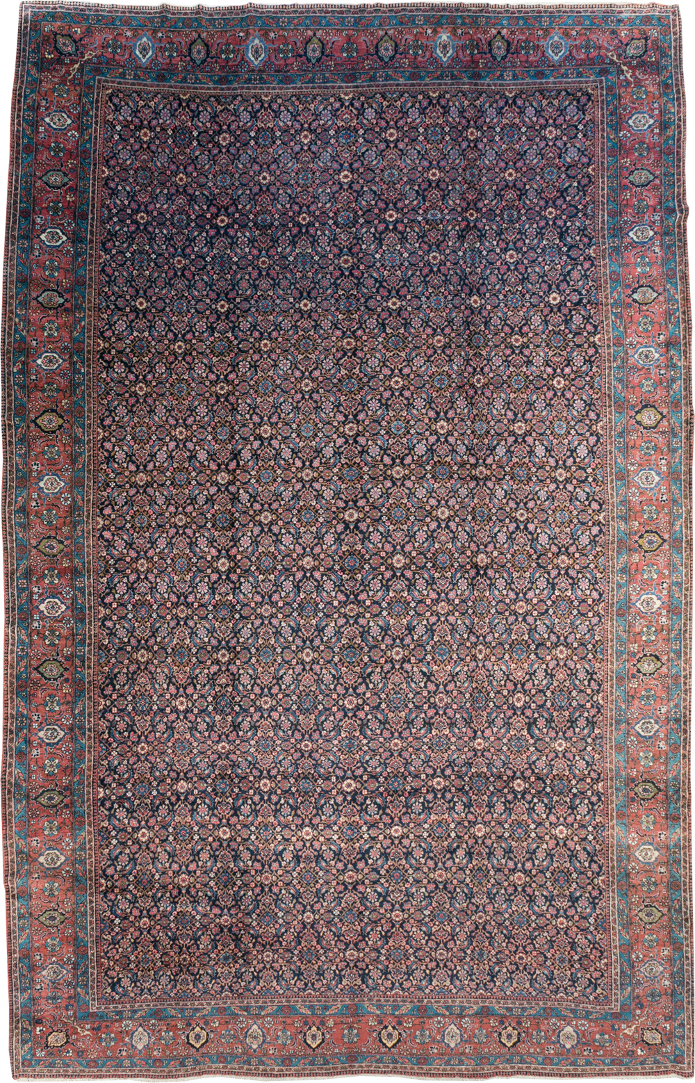 Antique Persian Bidjar Oversize Carpet, No.30056 - Staging