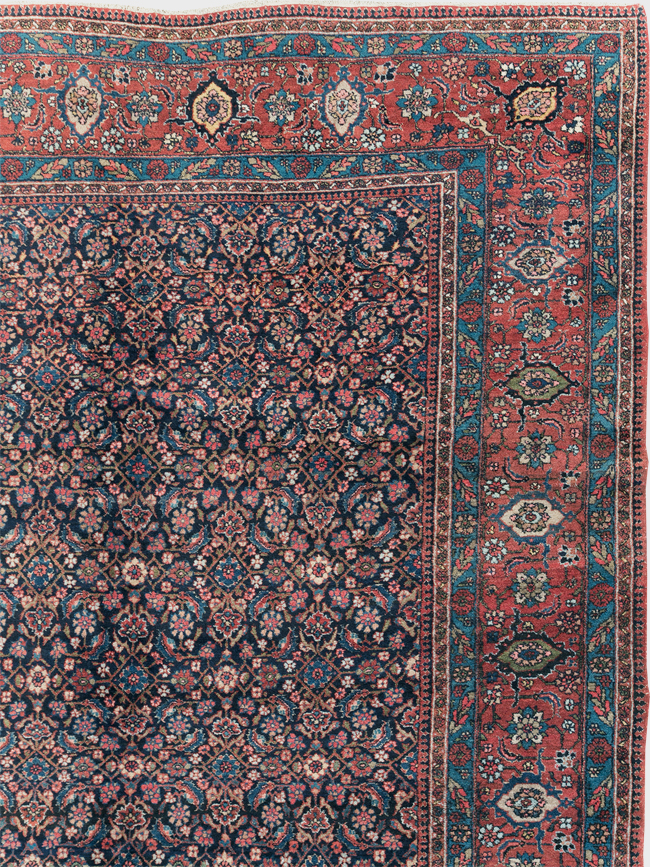 Antique Persian Bidjar Oversize Carpet, No.30056 - Staging