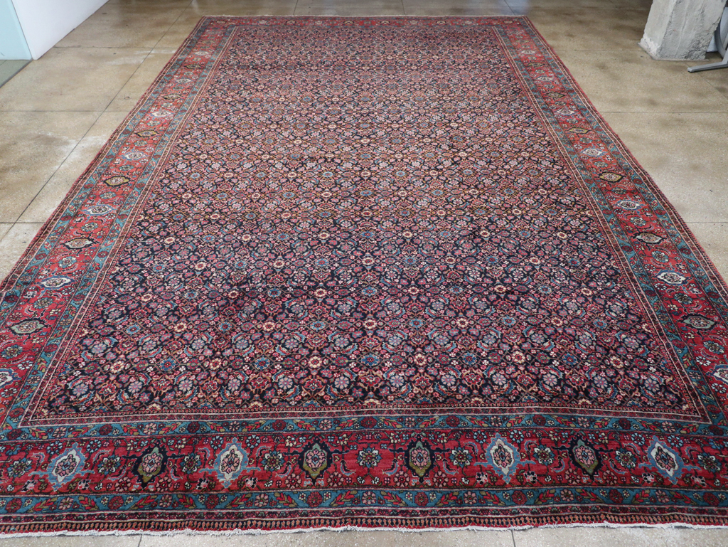 Antique Persian Bidjar Oversize Carpet, No.30056 - Staging