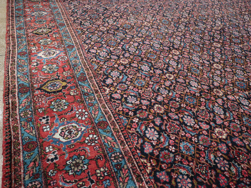 Antique Persian Bidjar Oversize Carpet, No.30056 - Staging
