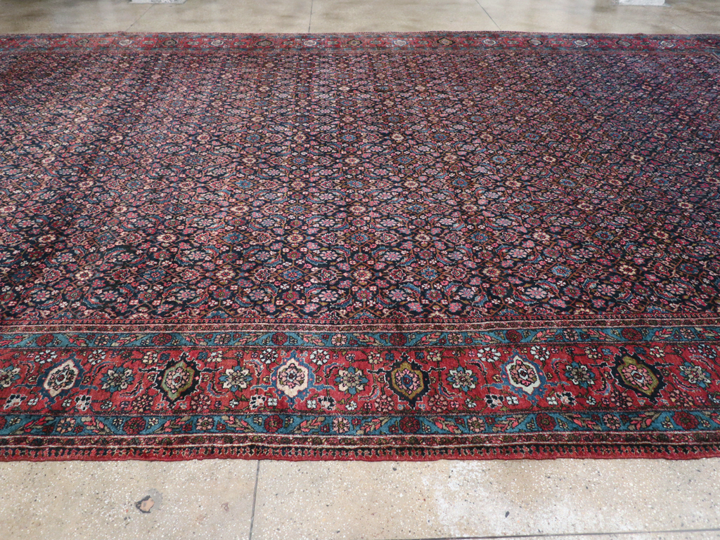 Antique Persian Bidjar Oversize Carpet, No.30056 - Staging