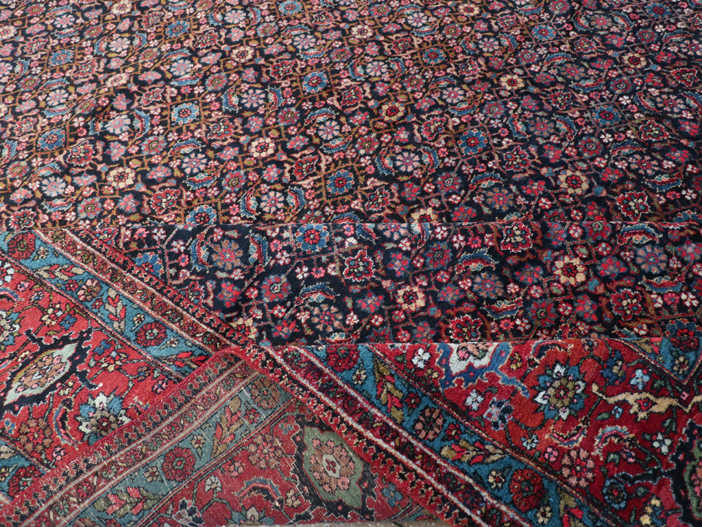 Antique Persian Bidjar Oversize Carpet, No.30056 - Staging
