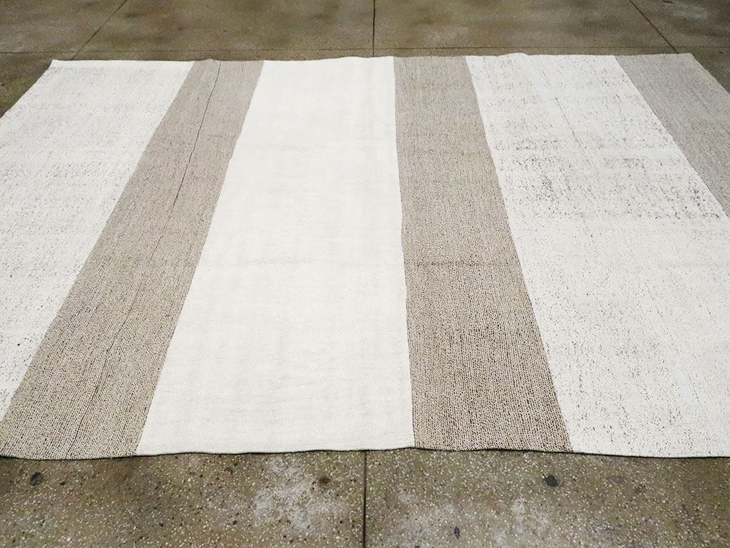 Contemporary Handmade Turkish Flatweave Kilim, No.30062 - Staging