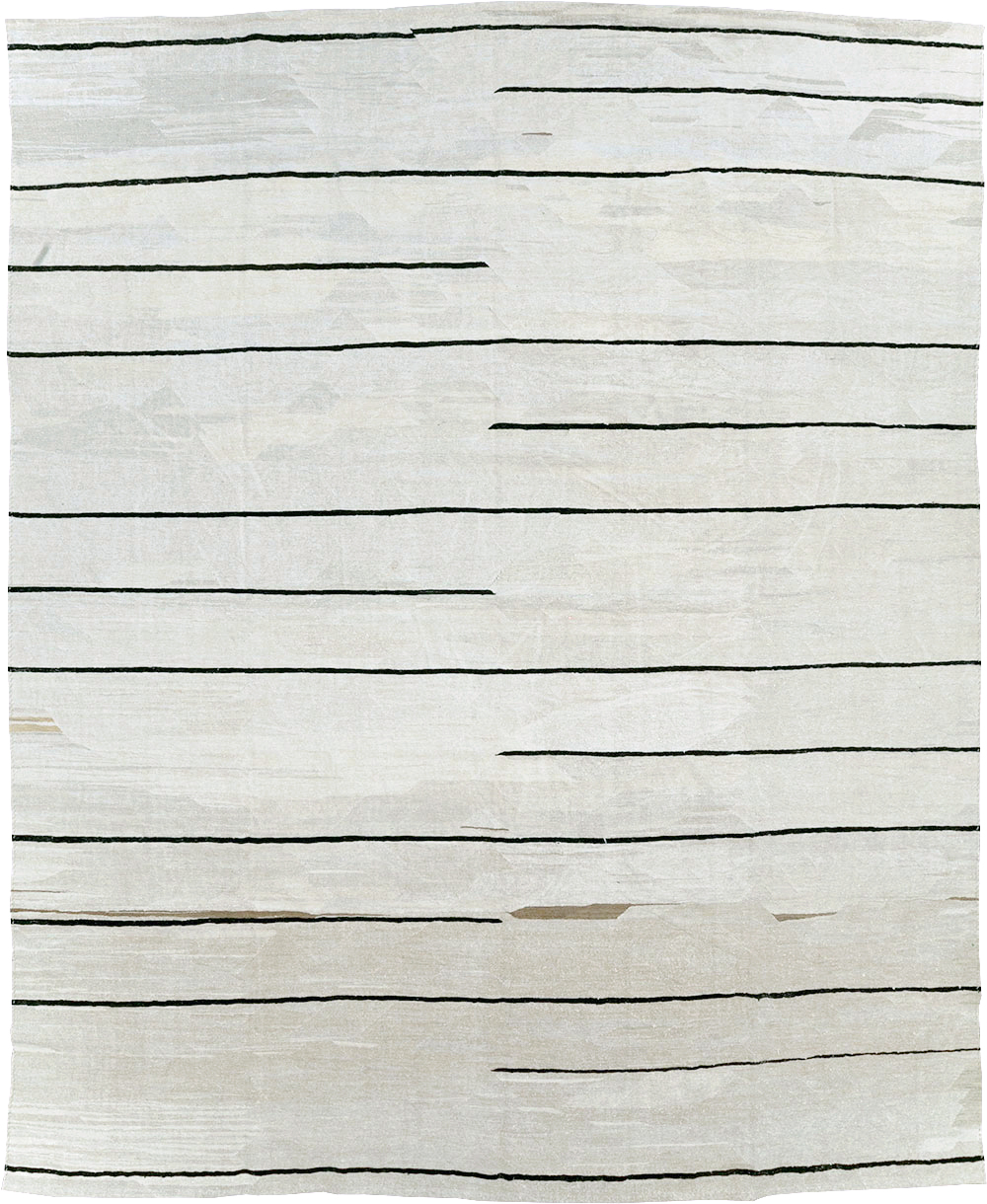 Contemporary Turkish Room Size Flatweave Kilim, No.30064 - Staging