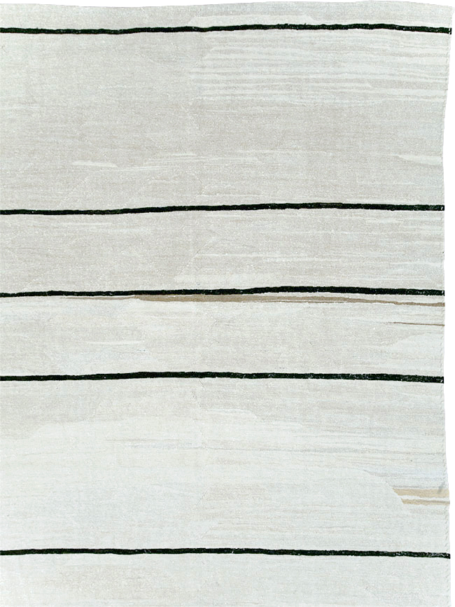 Contemporary Turkish Room Size Flatweave Kilim, No.30064 - Staging