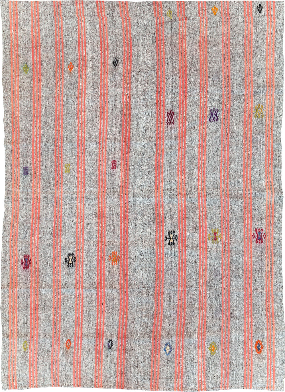 Mid-20th Century Handmade Turkish Flatweave Kilim, No.30068 - Staging