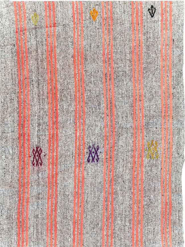 Mid-20th Century Handmade Turkish Flatweave Kilim, No.30068 - Staging