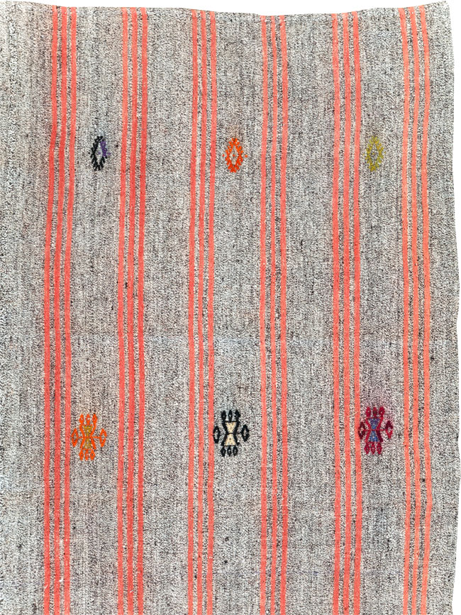 Mid-20th Century Handmade Turkish Flatweave Kilim, No.30068 - Staging