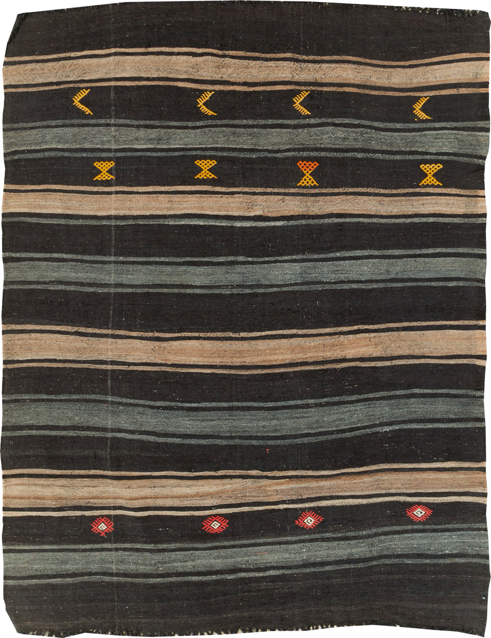 Mid-20th Century Handmade Turkish Flatweave, No.30069 - Staging