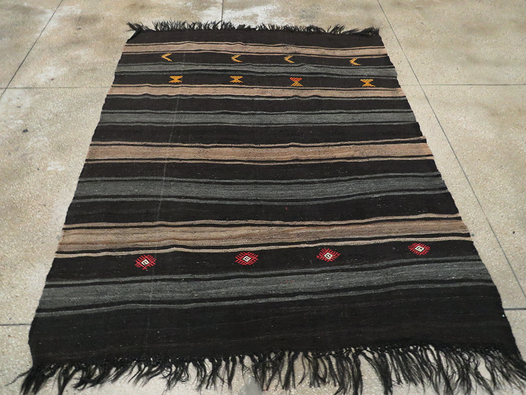 Mid-20th Century Handmade Turkish Flatweave, No.30069 - Staging