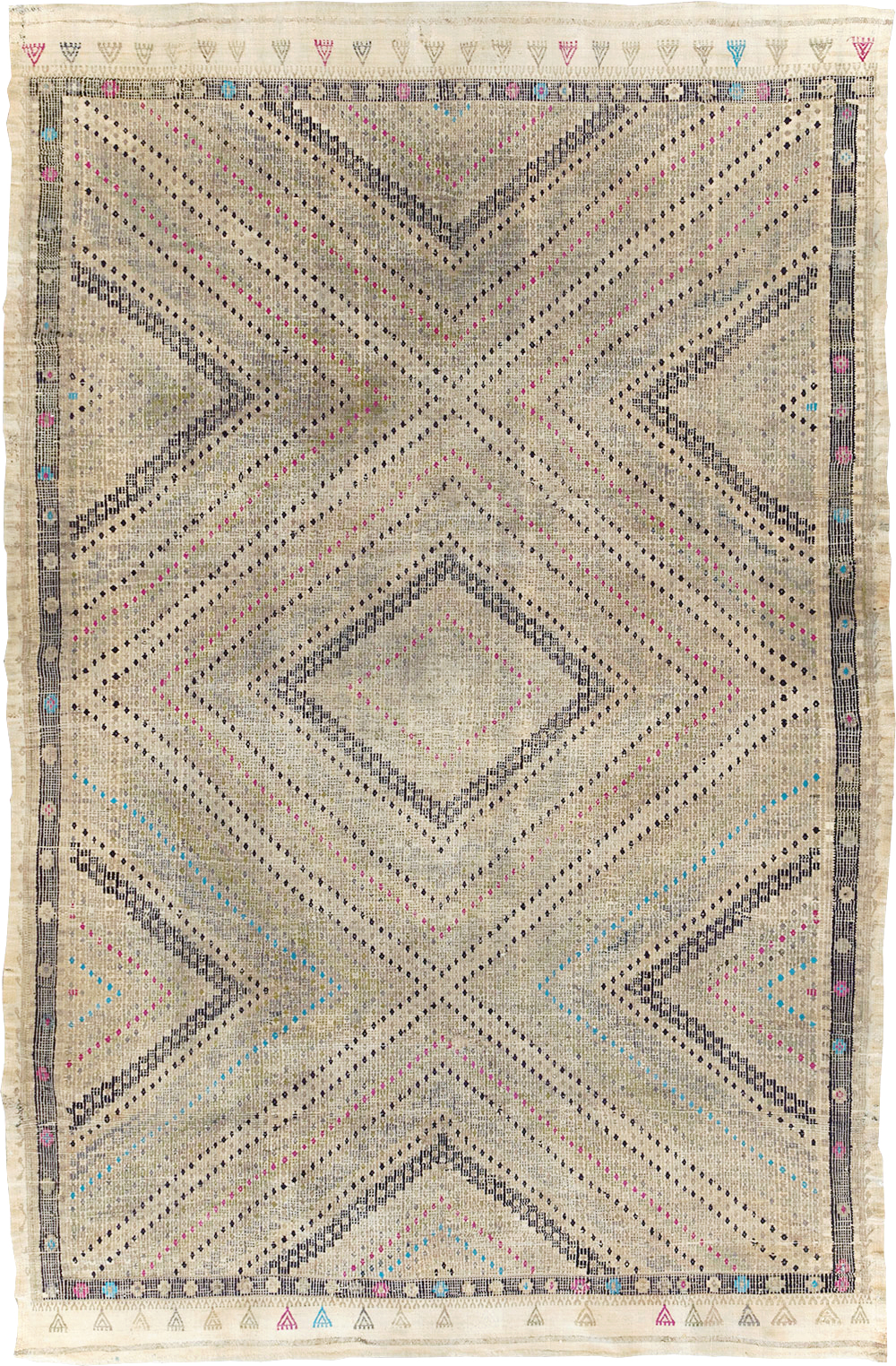 Mid-20th Century Turkish Flatweave Kilim, No.30070 - Staging