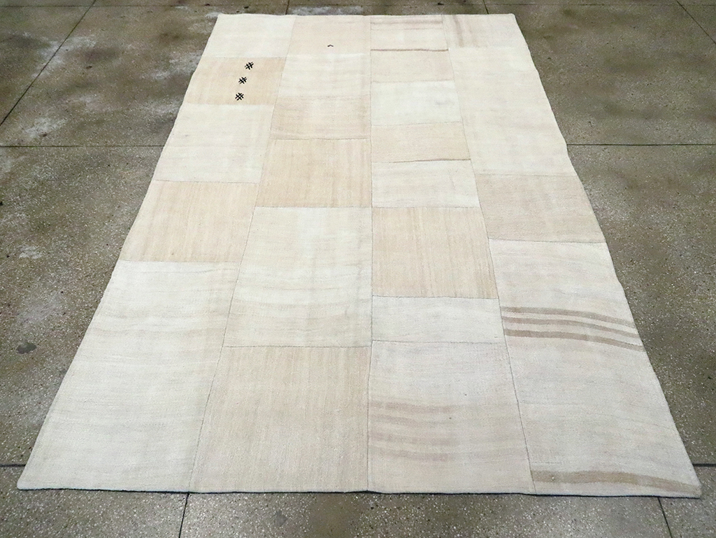 Contemporary Handmade Turkish Flatweave, No.30087 - Staging