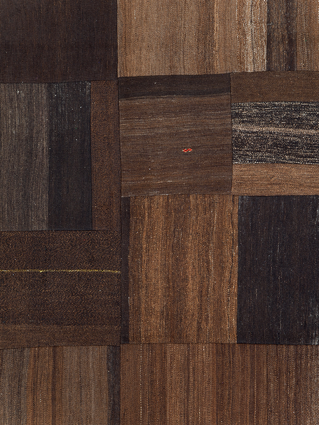 Contemporary Turkish Flatweave Kilim Patchwork Room Size Carpet, No.30089 - Staging