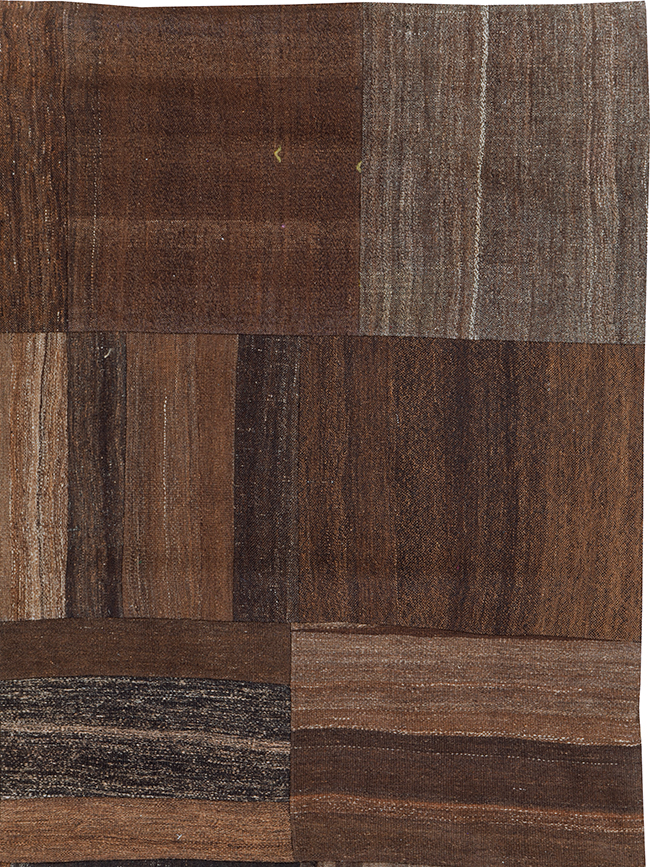 Contemporary Turkish Flatweave Kilim Patchwork Room Size Carpet, No.30089 - Staging