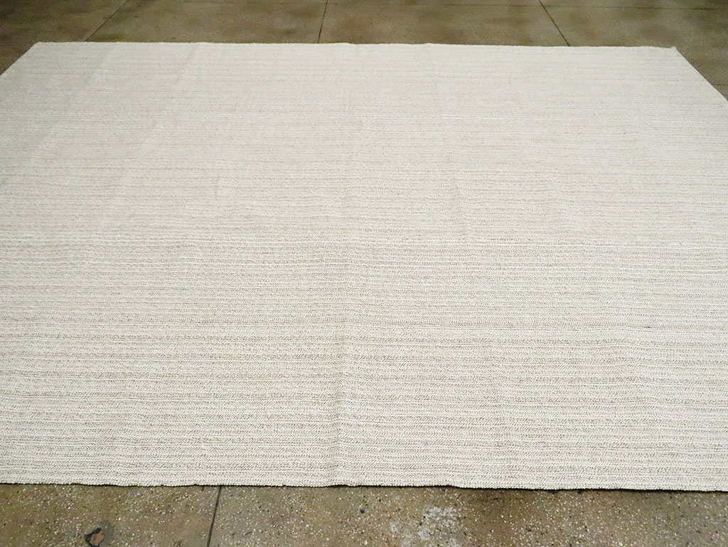 Vintage Turkish Flatweave Kilim Room Size Carpet, No.30092 - Staging