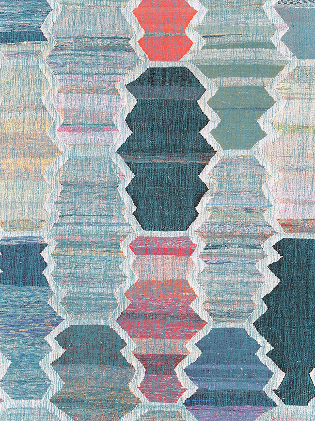 Contemporary Turkish Flatweave Kilim Large Room Size Carpet, No.30097 - Staging