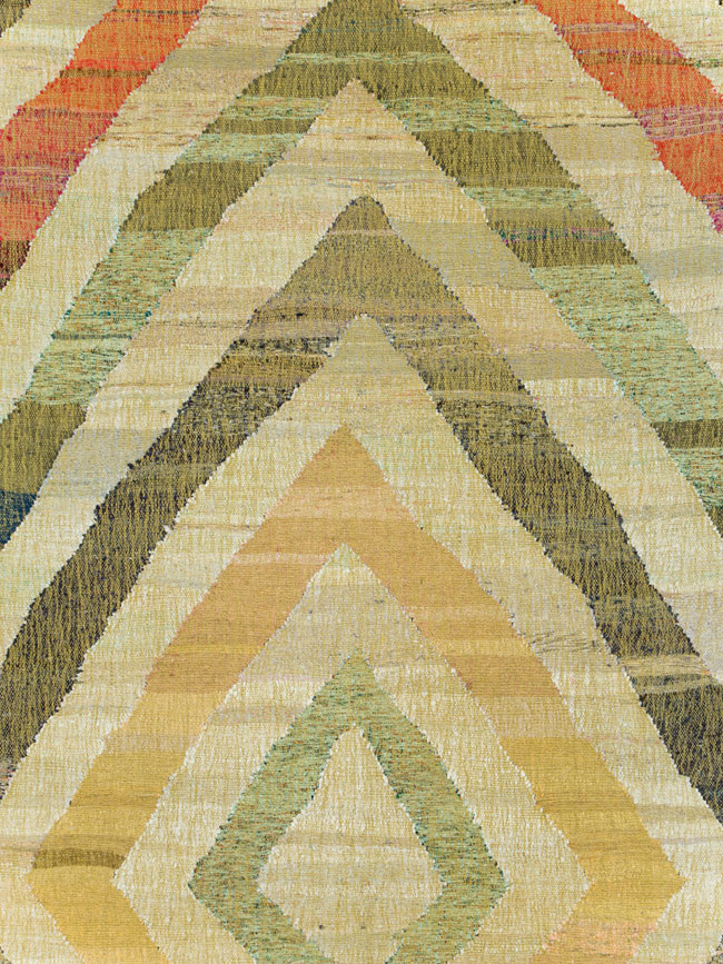 Large Contemporary Turkish Flat-Weave Kilim, No.30098 - Staging