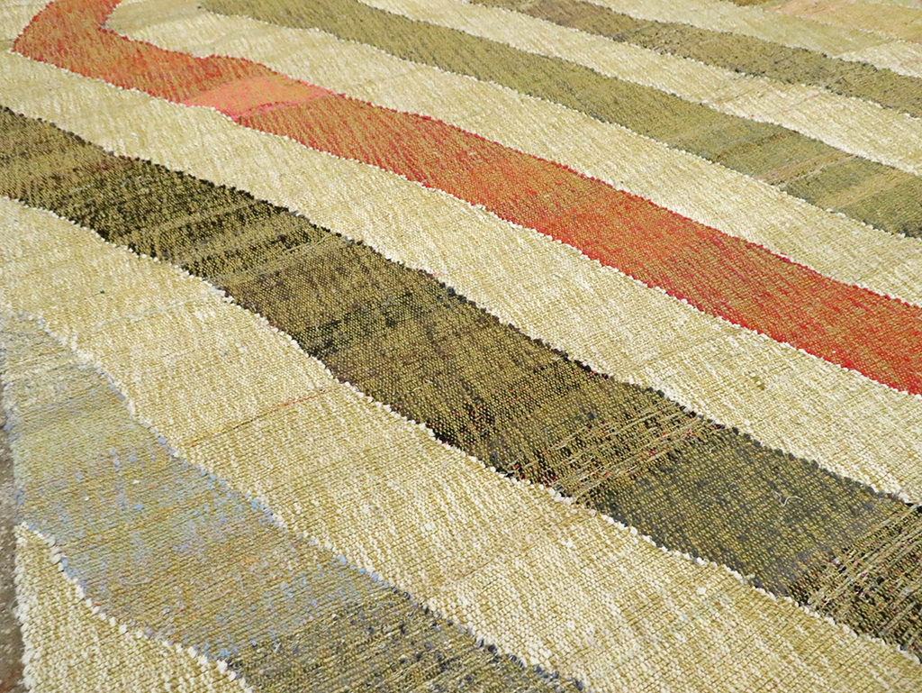 Large Contemporary Turkish Flat-Weave Kilim, No.30098 - Staging